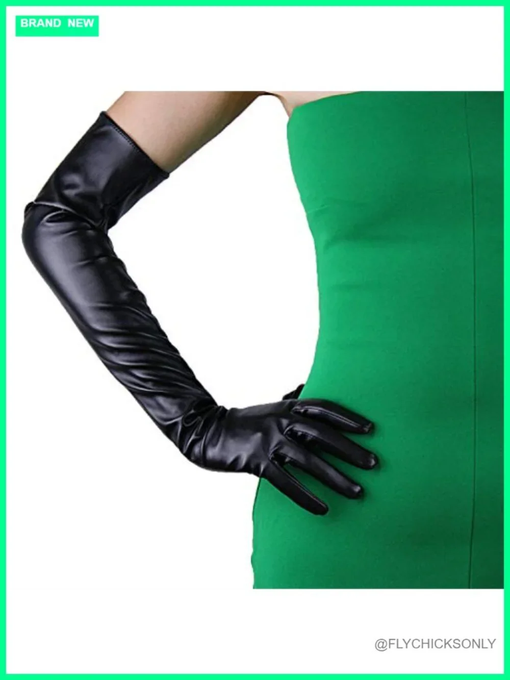 Faux PU Leather Opera Gloves 24